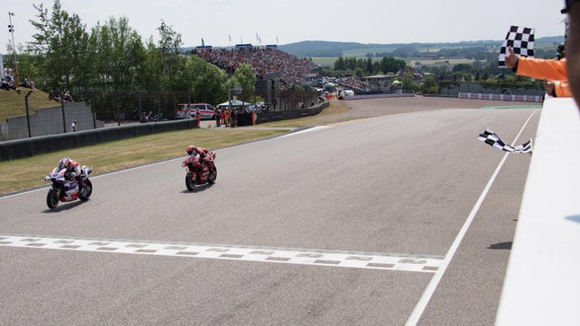 Jorge Martin ganando el Gran Premio de Alemania 2023